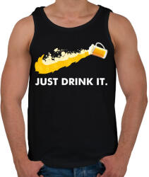printfashion Just drink it - sör - Férfi atléta - Fekete (3667185)