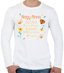 printfashion Méhecskék baba adatok - Férfi hosszú ujjú póló - Fehér (10729601)