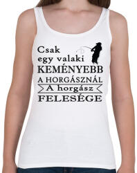 printfashion A horgász és a felesége - Női atléta - Fehér (4816329)