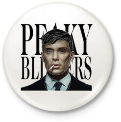 printfashion Peaky Blinders- Vonalas - Kitűző, hűtőmágnes - Fehér (7297006)