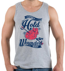 printfashion Sebesült szív - Férfi atléta - Sport szürke (180548)