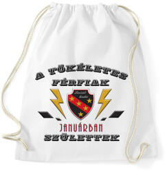 printfashion Tökéletes férfi január - Sportzsák, Tornazsák - Fehér (2719826)