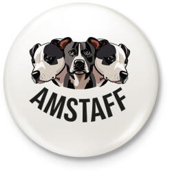 printfashion amstaff - Kitűző, hűtőmágnes - Fehér (16203687)