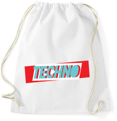 printfashion Techno logó - Sportzsák, Tornazsák - Fehér (1831928)