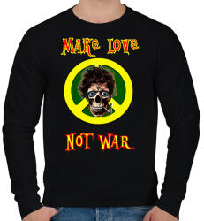 printfashion make love not war - Férfi pulóver - Fekete (1493070)