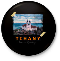 printfashion tihany - Kitűző, hűtőmágnes - Fekete (3097621)