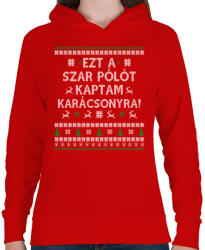 printfashion Ezt a SZ@R pólót. . . - Női kapucnis pulóver - Piros (1066057)