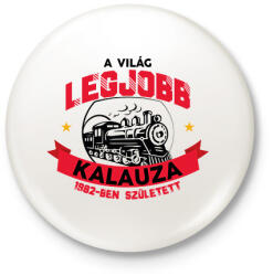 printfashion Legjobb kalauz - Évszámmal - Kitűző, hűtőmágnes - Fehér (7684553)