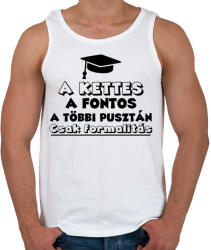 printfashion A kettes a fontos - Férfi atléta - Fehér (5369407)