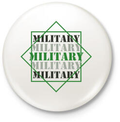 printfashion Military - Kitűző, hűtőmágnes - Fehér (7701563)