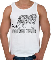 printfashion Danger zebra - Férfi atléta - Fehér (2015612)