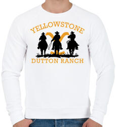 printfashion Yellowstone Dutton Ranch - Férfi pulóver - Fehér (15518343)