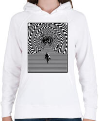 printfashion Illúzió - Női kapucnis pulóver - Fehér (13469416)