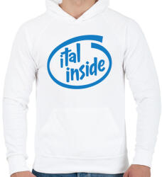 printfashion Ital Inside - Férfi kapucnis pulóver - Fehér (1242124)