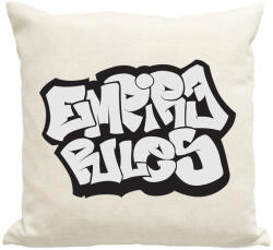 printfashion Empire Rules - Párnahuzat, Díszpárnahuzat - Lenvászon (855255)