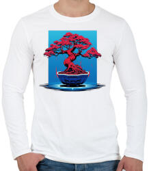 printfashion DSL - (8) a bit of BONSAI - Férfi hosszú ujjú póló - Fehér (15854059)