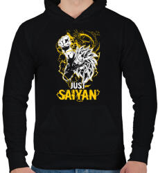 printfashion Just Saiyan - Férfi kapucnis pulóver - Fekete (519879)