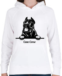 printfashion Cane Corso - Női kapucnis pulóver - Fehér (5119260)