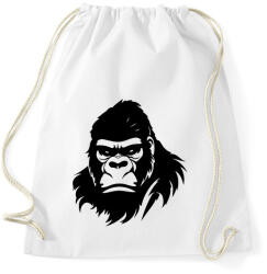 printfashion Gorilla fej - Sportzsák, Tornazsák - Fehér (15846578)