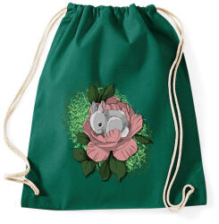 printfashion Nyuszi virágban - Sportzsák, Tornazsák - Sötétzöld (14444556)