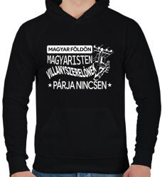 printfashion Villanyszerelőnek párja nincsen - Férfi kapucnis pulóver - Fekete (16428959)