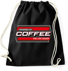 printfashion Powered by Coffee - Sportzsák, Tornazsák - Fekete (637686)