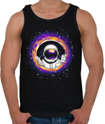 printfashion Fekete lyuk - Férfi atléta - Fekete (3629429)