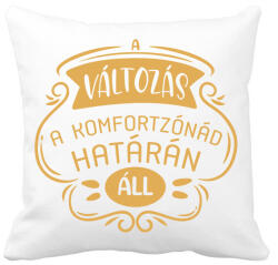 printfashion Komfortzónád határán - Párnahuzat, Díszpárnahuzat - Fehér (7287002)