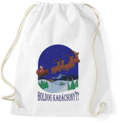 printfashion Karácsony - Télapó szánon - Sportzsák, Tornazsák - Fehér (5647251)