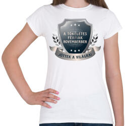 printfashion A tökéletes férfiak november - Női póló - Fehér (6054170)