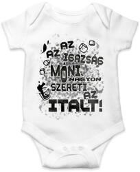 printfashion Az az igazság Móni, nagyon szereti az italt! - Baba Body - Fehér (16472914)