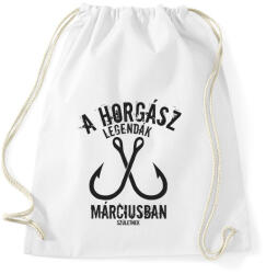 printfashion A horgász legendák - Sportzsák, Tornazsák - Fehér (5001605)