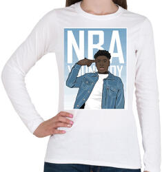printfashion Youngboy NBA - Női hosszú ujjú póló - Fehér (2128661)