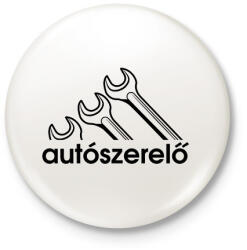 printfashion Autószerelő márka - Kitűző, hűtőmágnes - Fehér (7458957)