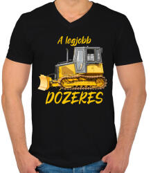 printfashion A legjobb dózeres - Férfi V-nyakú póló - Fekete (4761788)