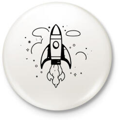 printfashion űrhajós - Kitűző, hűtőmágnes - Fehér (16683954)