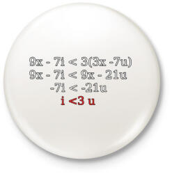 printfashion I love u - Kitűző, hűtőmágnes - Fehér (3083719)