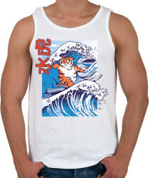 printfashion Szörfös tigris - Férfi atléta - Fehér (6100242)