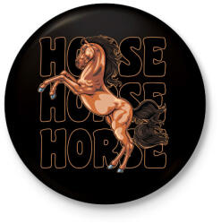 printfashion horse - Kitűző, hűtőmágnes - Fekete (8956664)
