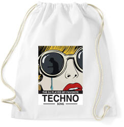 printfashion DJ lejátszotta a kedvenc számom - Sportzsák, Tornazsák - Fehér (1803902)