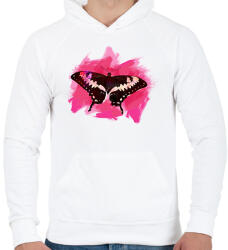 printfashion pillangó3 - Férfi kapucnis pulóver - Fehér (1281314)