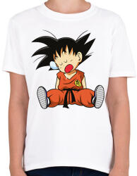 printfashion Dragonball - Songoku - Gyerek póló - Fehér (15827791)