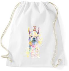 printfashion Láma vízfesték - Sportzsák, Tornazsák - Fehér (1525296)
