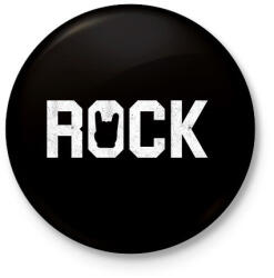 printfashion Rock and roll - Kitűző, hűtőmágnes - Fekete (3092293)