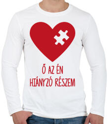 printfashion Hiányzó rész2 - Férfi hosszú ujjú póló - Fehér (15583160)