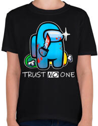 printfashion Trust no one - Among us - Gyerek póló - Fekete (4002510)