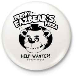 printfashion Freddy Fazbears pizza - Kitűző, hűtőmágnes - Fehér (14886893)