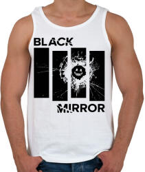 printfashion Fekete Tükör - Férfi atléta - Fehér (14748484)