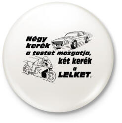 printfashion Motor 4 Life - Kitűző, hűtőmágnes - Fehér (3083877)