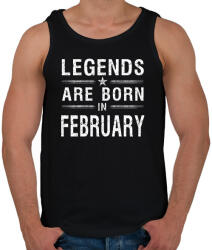 printfashion A legendák februárban születtek - Férfi atléta - Fekete (780846)